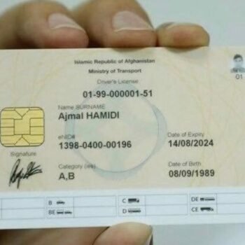 Afghanistan Fake Driver’s License for Sale