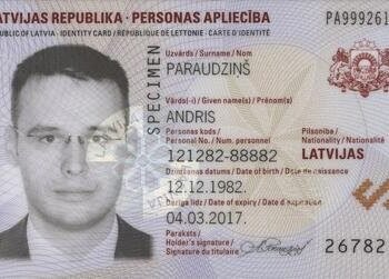 Original ID Card of Latvia for sale